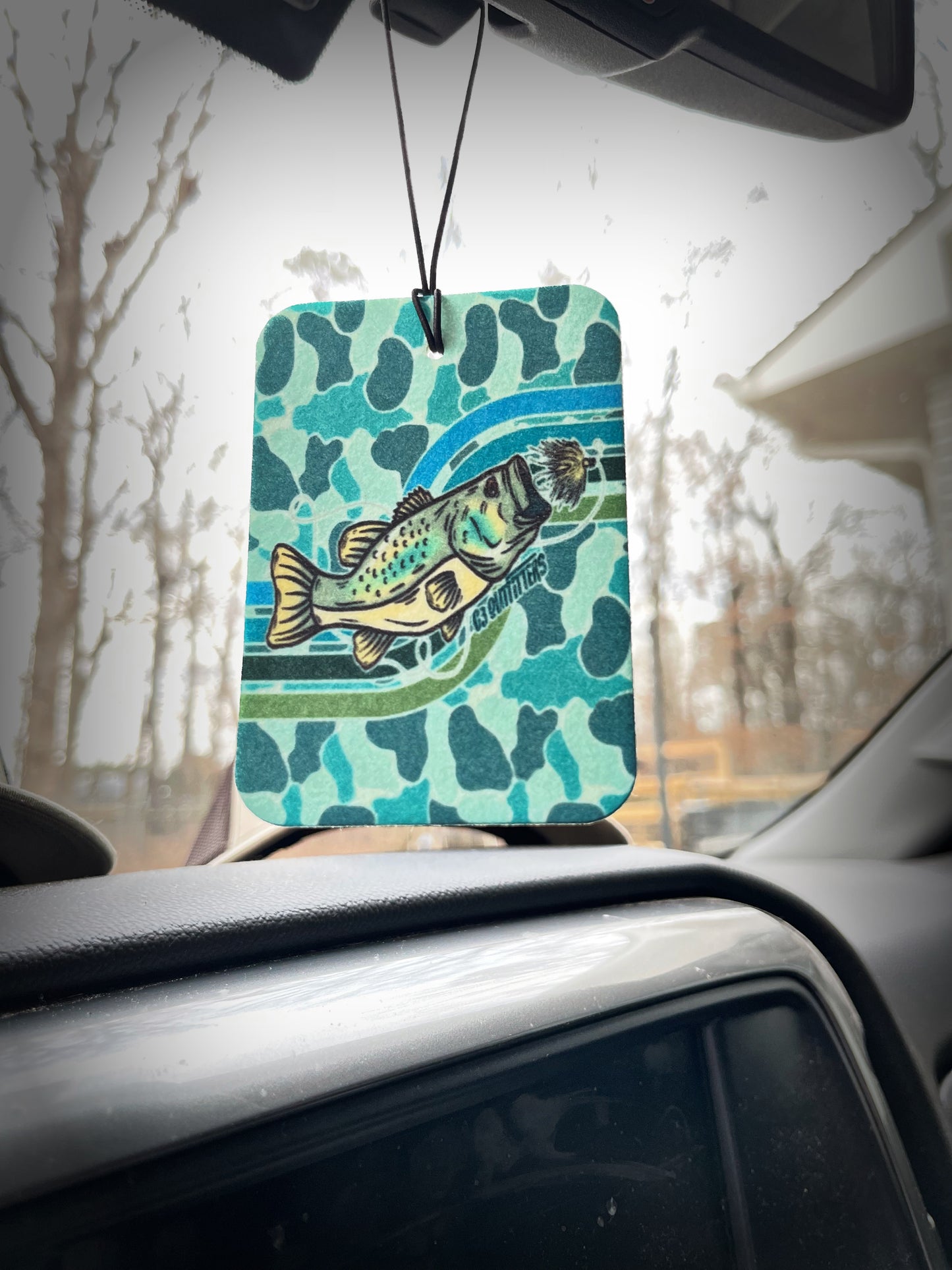 Air Freshener- Old School Water Camo/Retro Bass