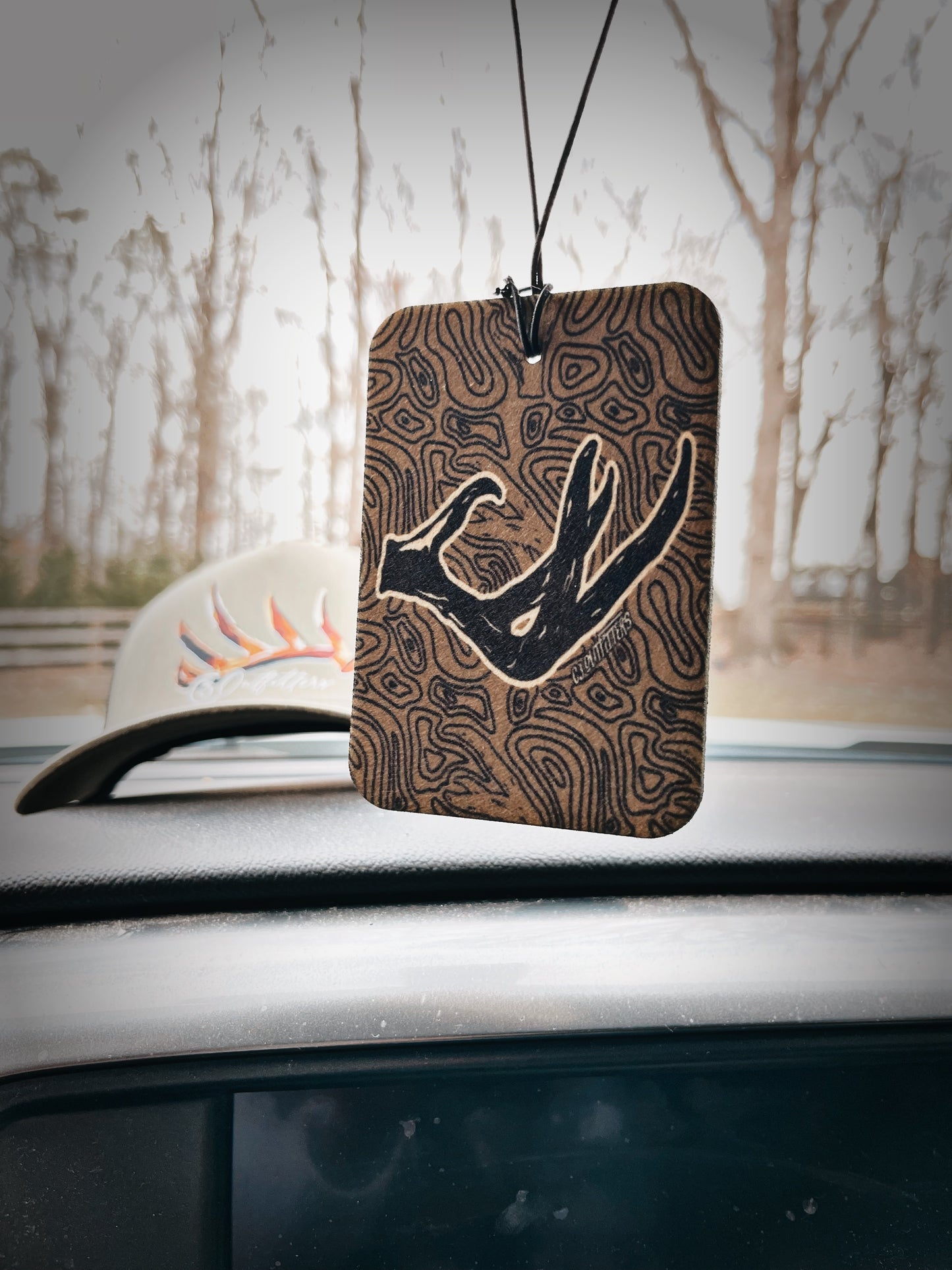 Air Freshener- Antler Topographic Map