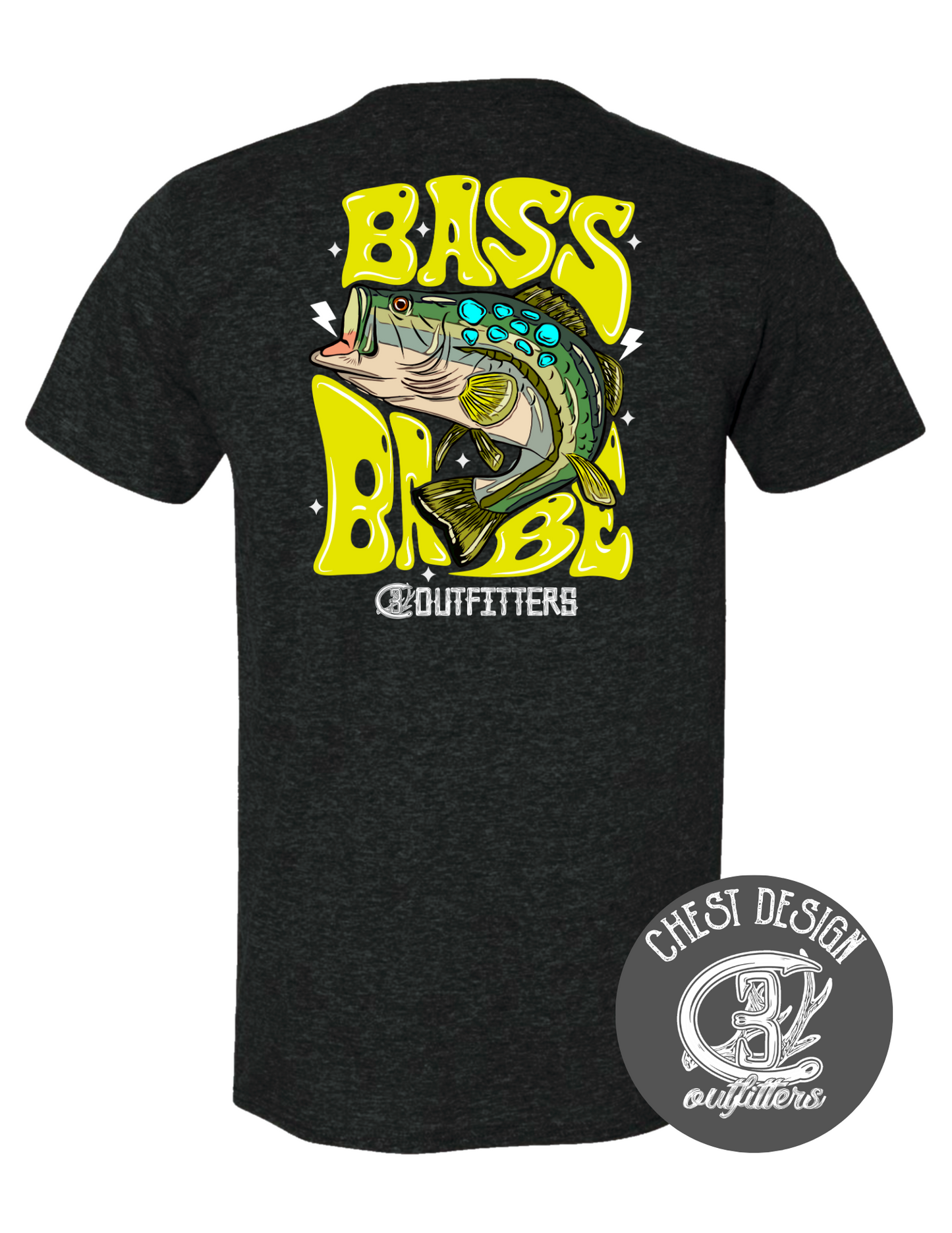 Retro Bass Babe Turquoise Largemouth Tee