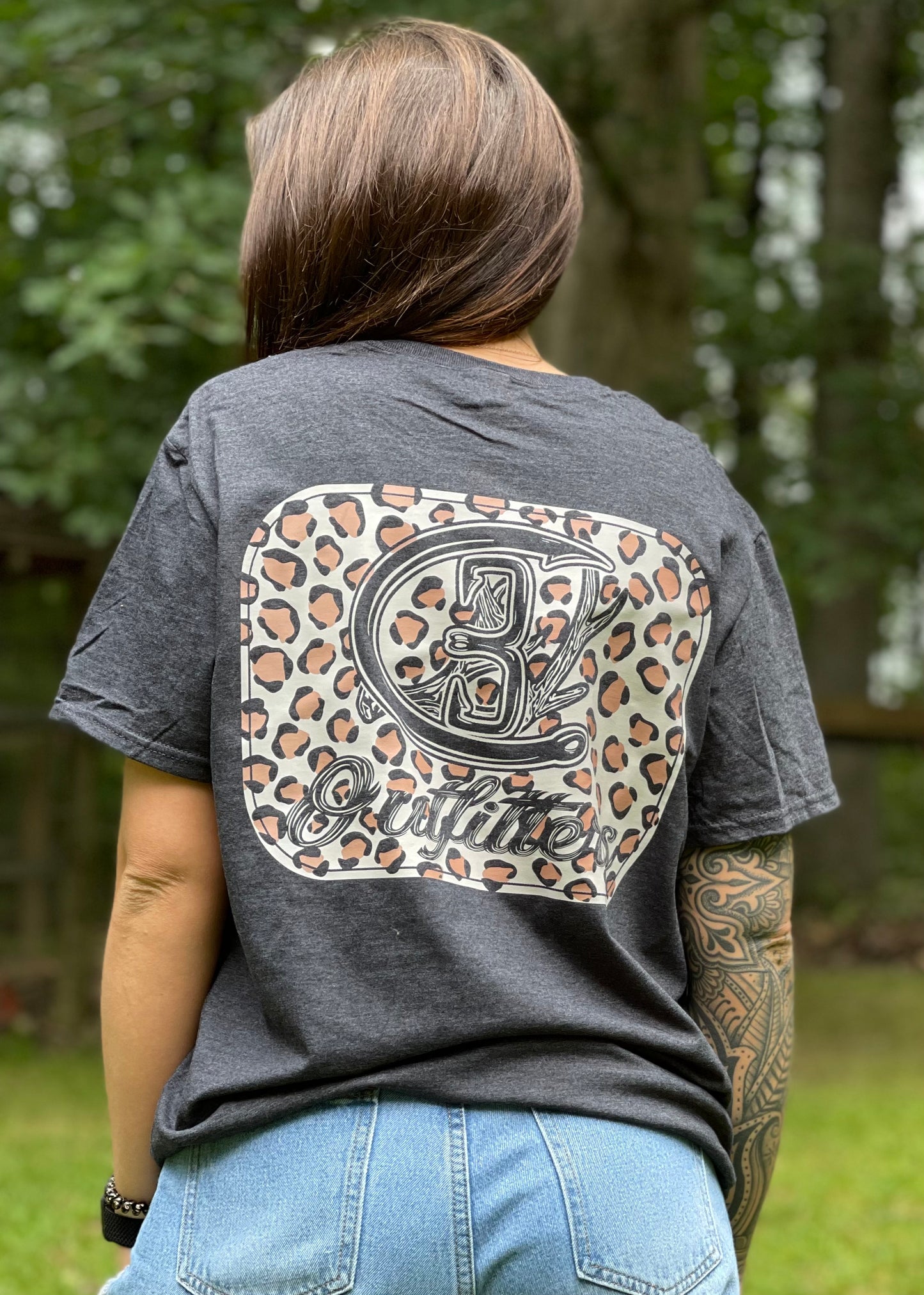 Leopard Print Brand Tee